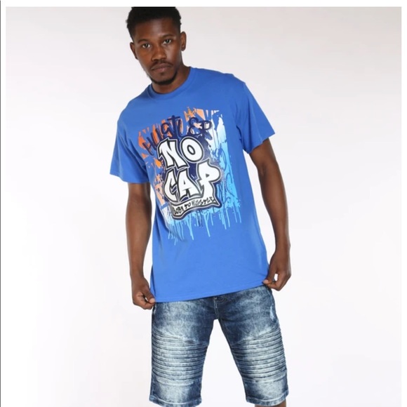 NWOT 3 Forty INC Royal Blue Hustler No Cap Shirt size L - Picture 4 of 8